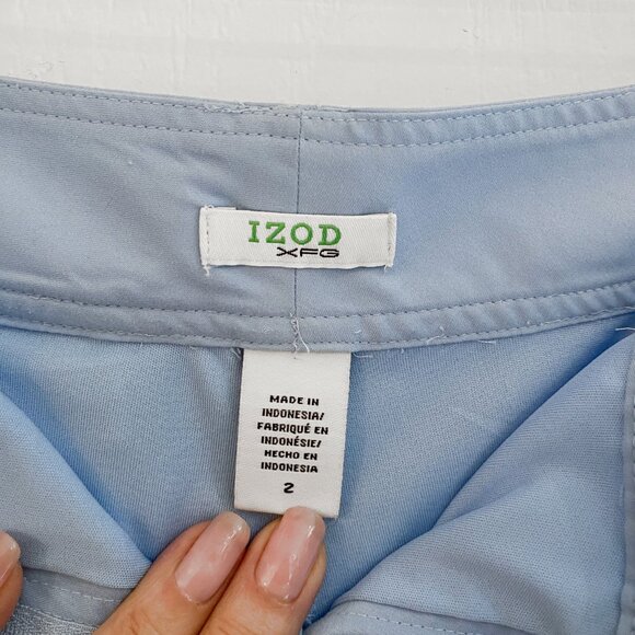 Izod - Baby Blue & White Golf Skirt / Skort / Shorts - Picture 4 of 6